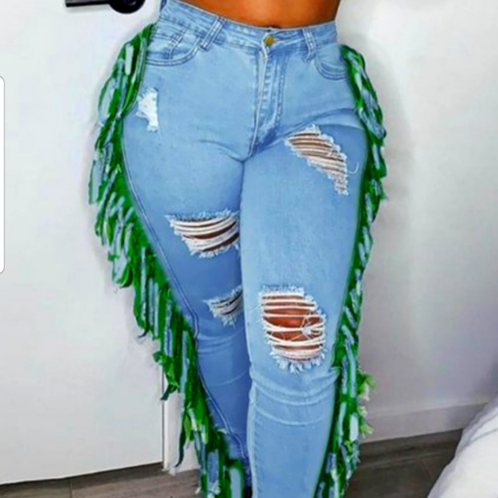 Beautiful Fringe Jeans